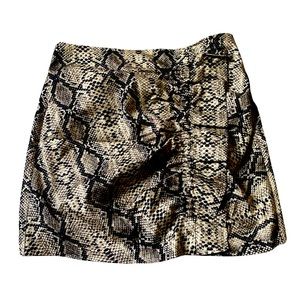 Zara Snakeskin Print Mini Skirt